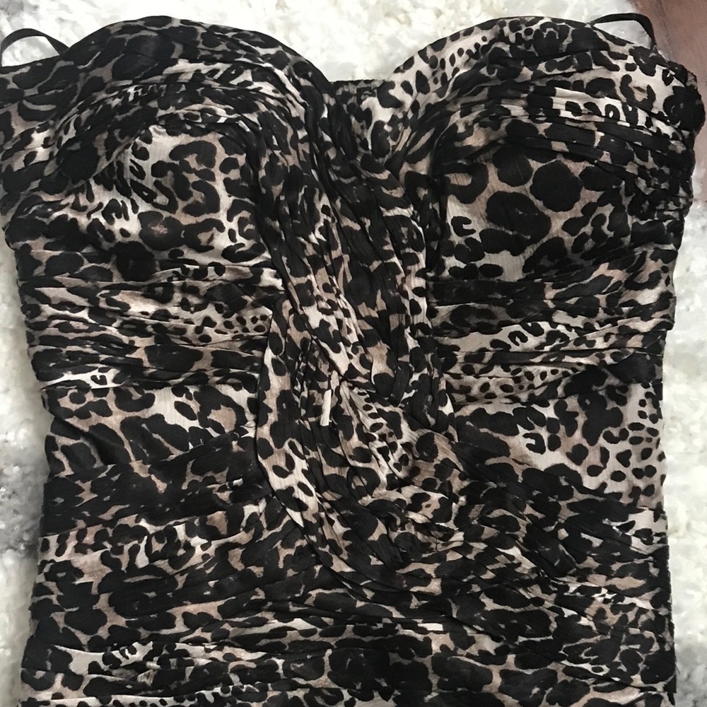 Bebe Leopard bustier top